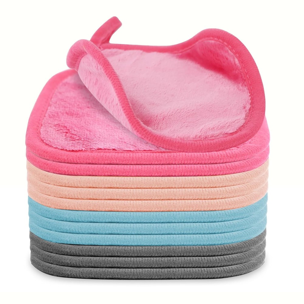 Makeup Remover Cloth 12 Pack Ultra Soft & Reusable Microfiber Makeup Remover