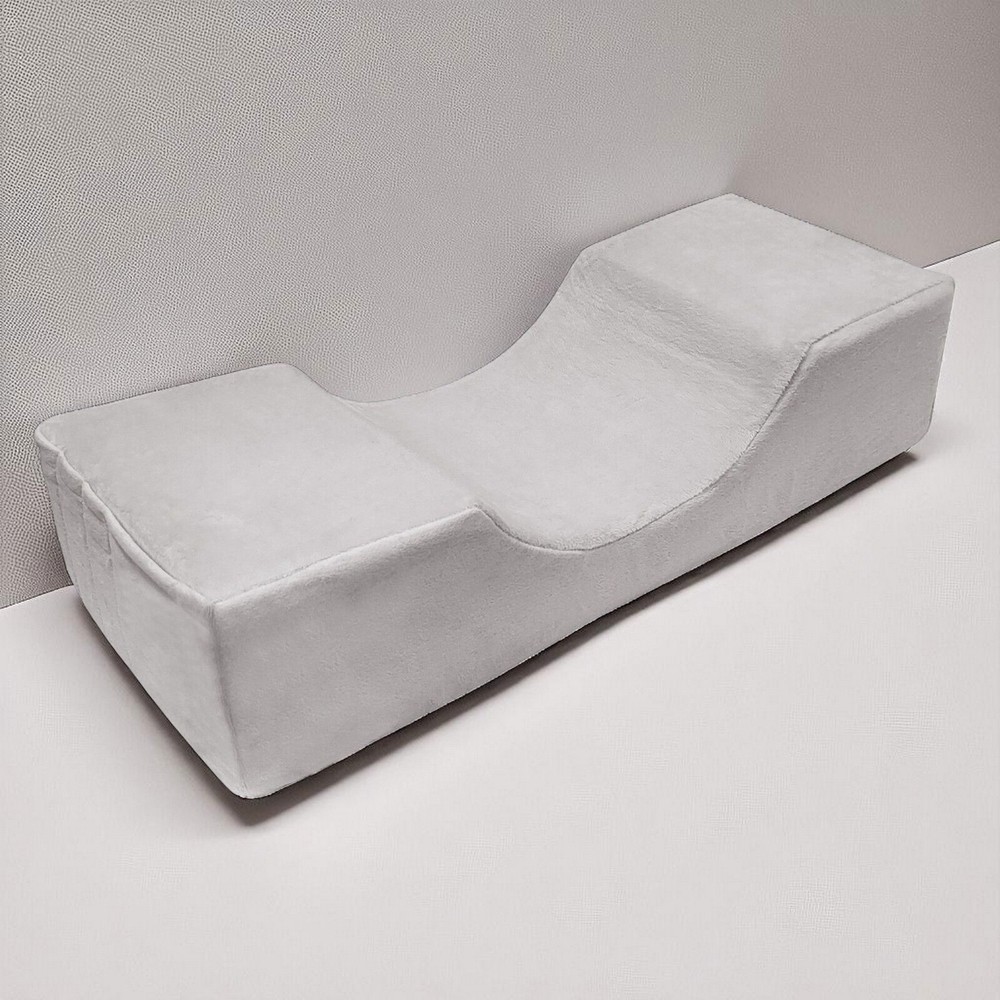 Grey Memory Foam Lash Pillow U-Shaped Neck Support & Storage Variation