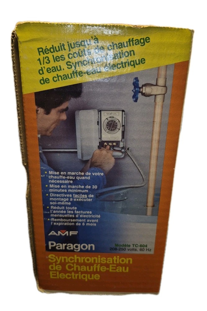 New AMF Paragon TC-604 Electric Water Heater Time Control 208-250V 60Hz