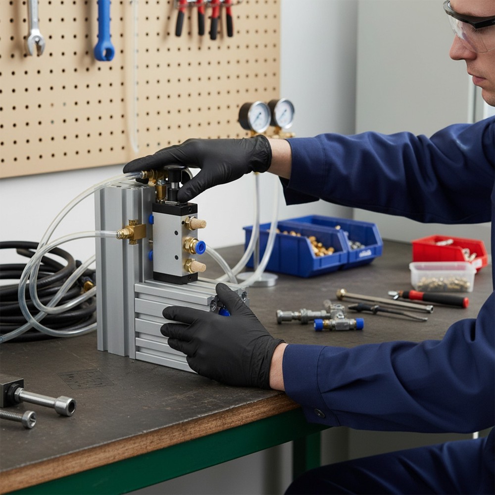 Manual Push-pull Valve Hand Push Pull Pneumatic Air Valve Control Silencer