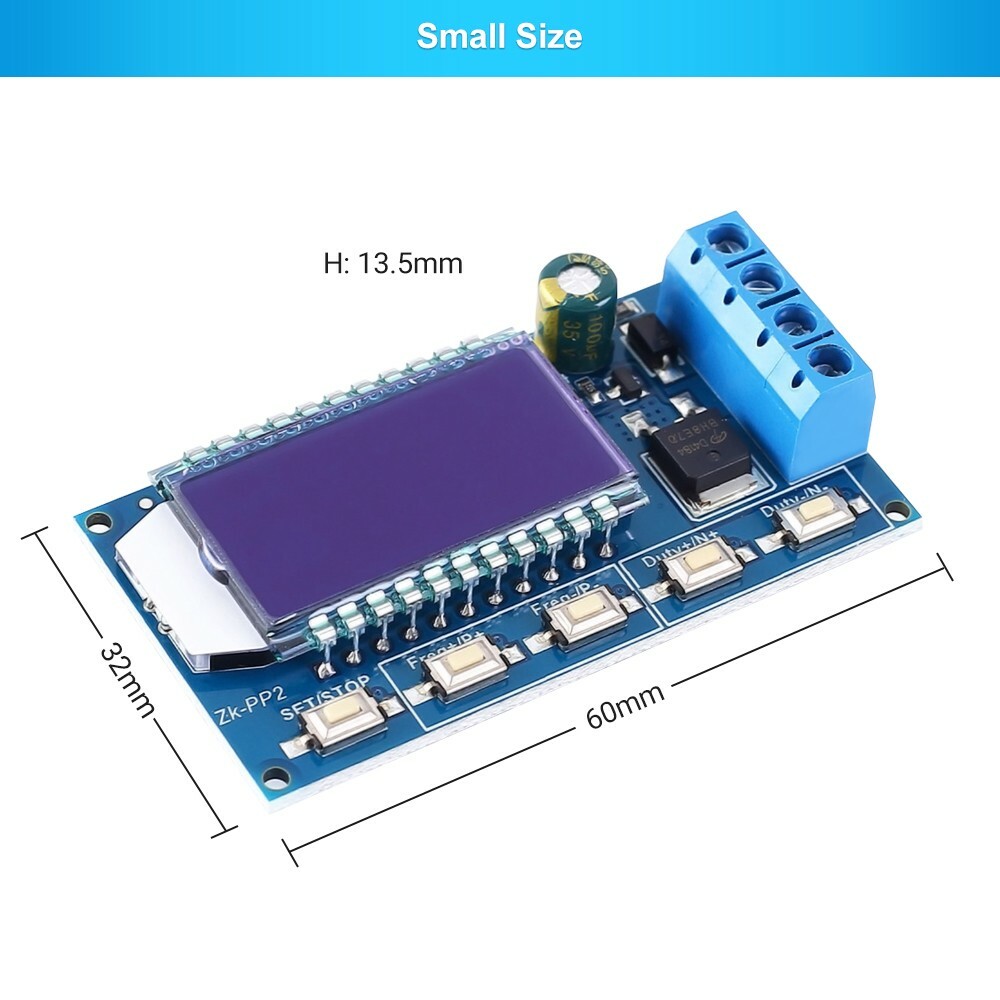 Dual Mode LCD Adjustable PWM Pulse Frequency Signal Generator Module Duty Cycle