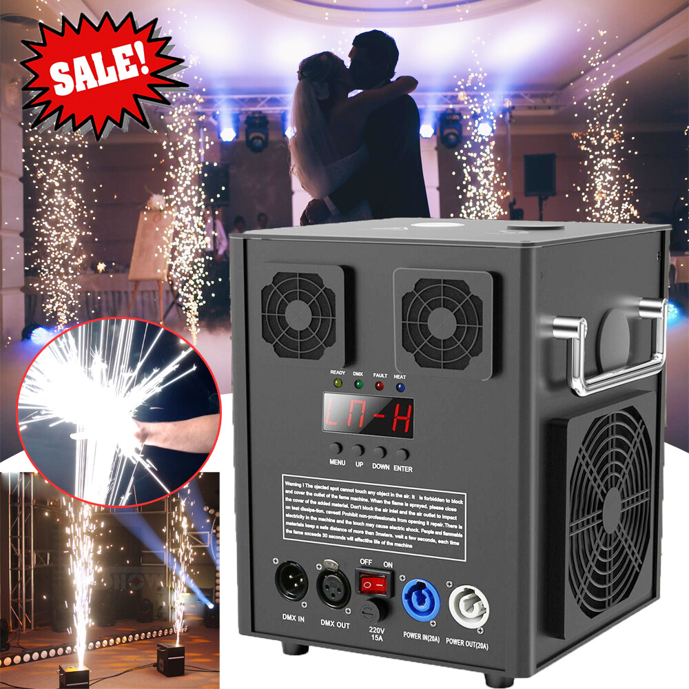 4x 700W Cold Spark Machine Firework Stage Effect Machine DJ Wedding &Flight Case