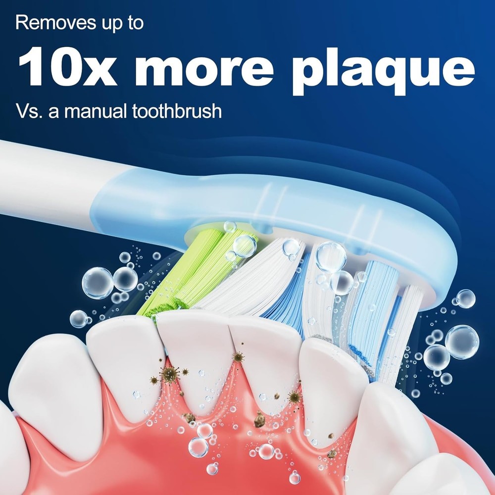 Advanced Sonicare Replacement Brush Heads - 8 Pack, Soft & Effective Cleaning