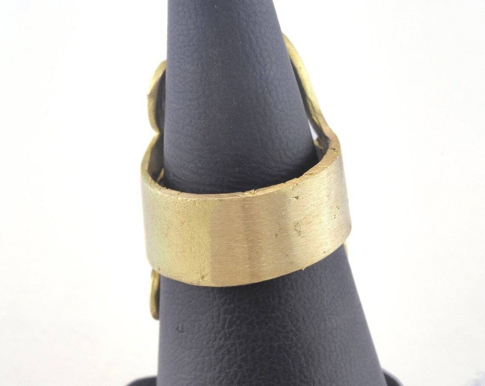 Ring Adjustable Ring Loop - Raw brass (17mm 7US inner size - Adjustable ) 2748