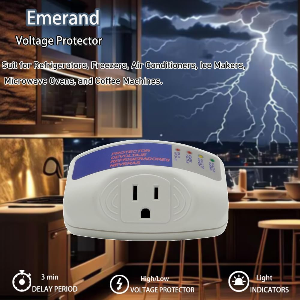 US Voltage Protector Surge Home Refrigerator Power Outlets Socket 120V