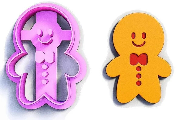 Gingerbread Man Polymer Clay Cutters