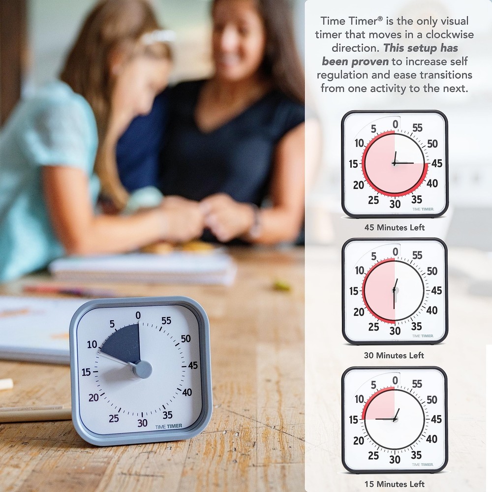 TIME TIMER Home MOD - 60 Minute Kids Visual Timer Home Edition - for Homescho...