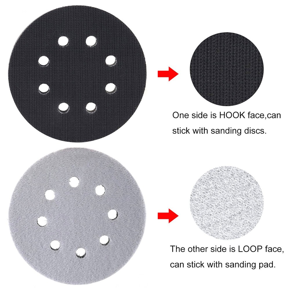 2PCS 5in Hook Loop Foam Cushion Sanding Discs Buffer Pad For Orbital Sander