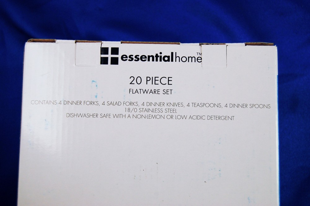 Essential Home Ginger New 20 Piece box Set Stainless Classic Flatware