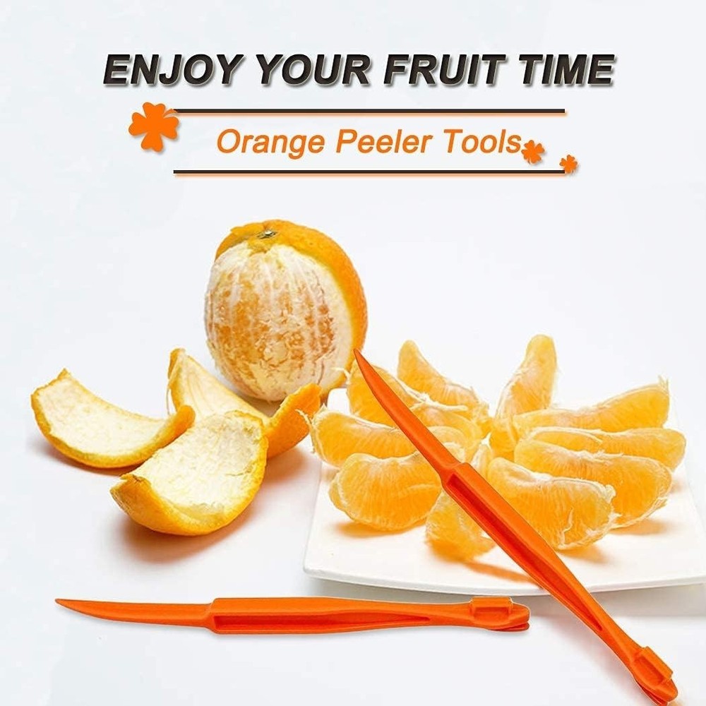 Effortless Citrus Peeling - Modern 2-Pack Orange Peeler Tools for Every Kitchen