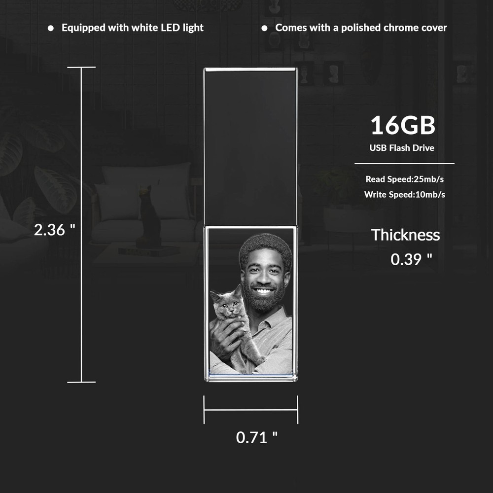 Engraved 16GB Thumb Drive - Engraving, Personalized, Customized