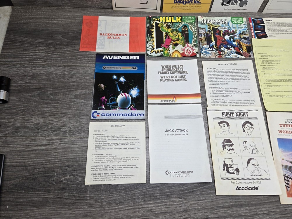Commodore 64 Games Manuals Only
