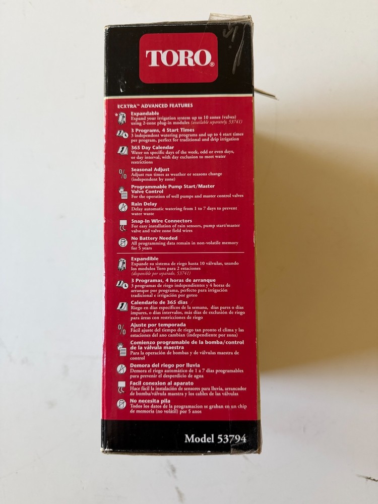 Toro Model 53794 ECXTRA 6 Zone Computer Programmable Sprinkler Timer