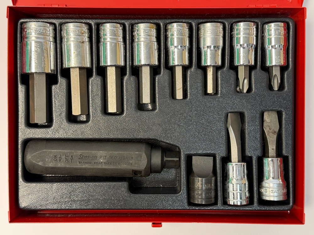 SNAP ON TOOLS IMPACT DRIVER PIT-160 HEX BIT & DRIVER SET 1/2"