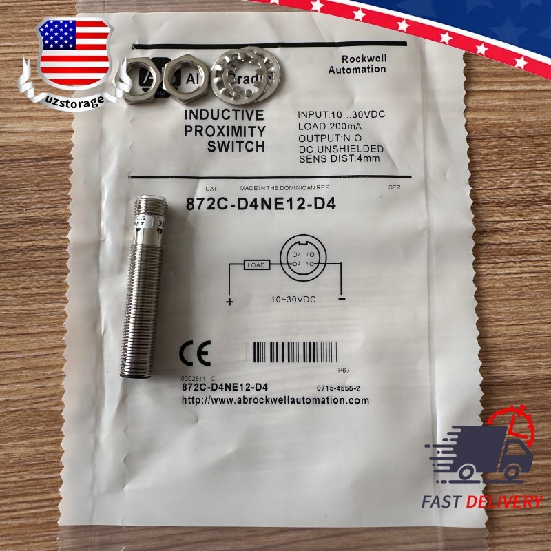 For Allen Bradley 872C-D4NE12-D4 NO 4-Pin 4mm Inductive Proximity Sensor Switch
