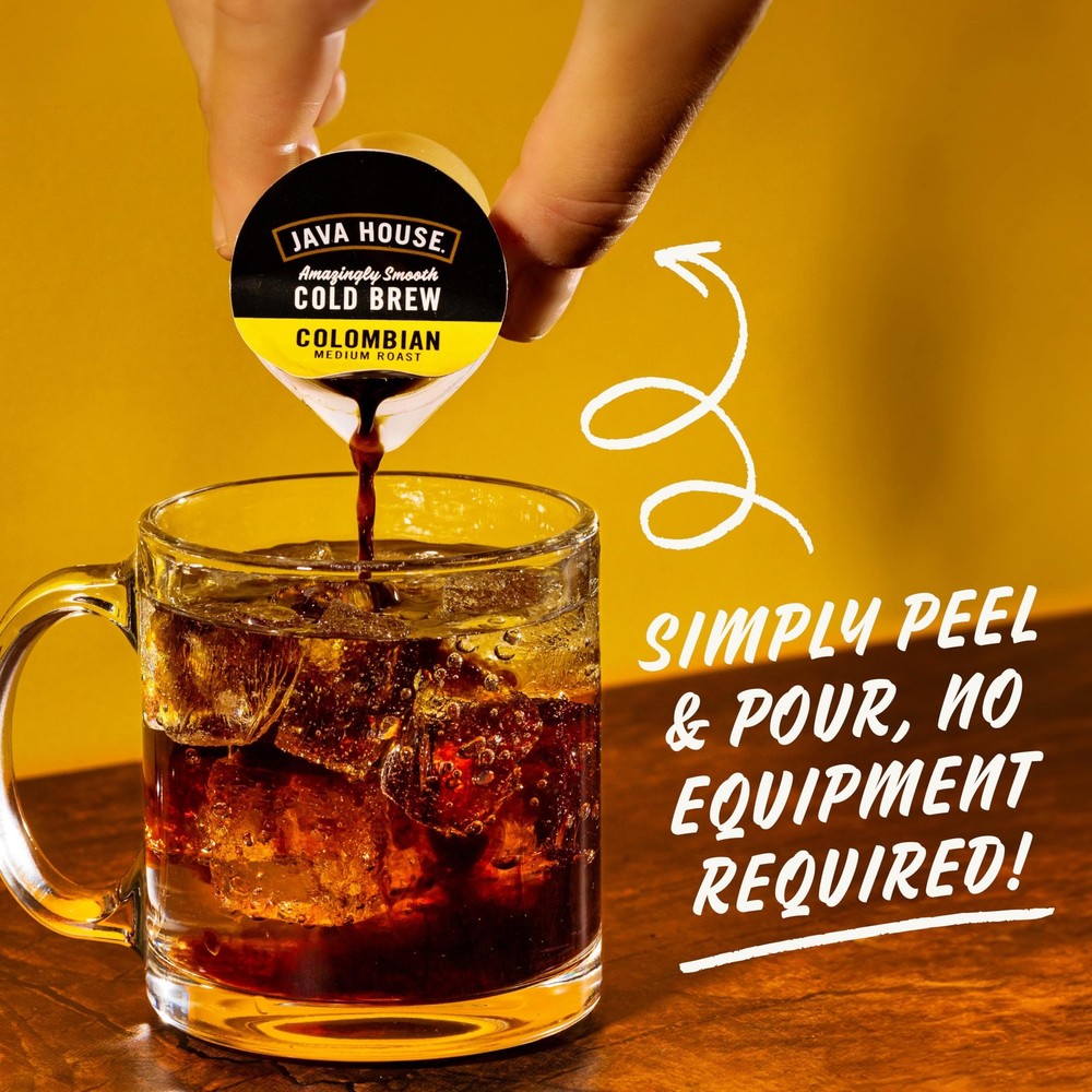 Java House Cold Brew Coffee Concentrate Single Serve Liquid Pods-1.35 Fluid