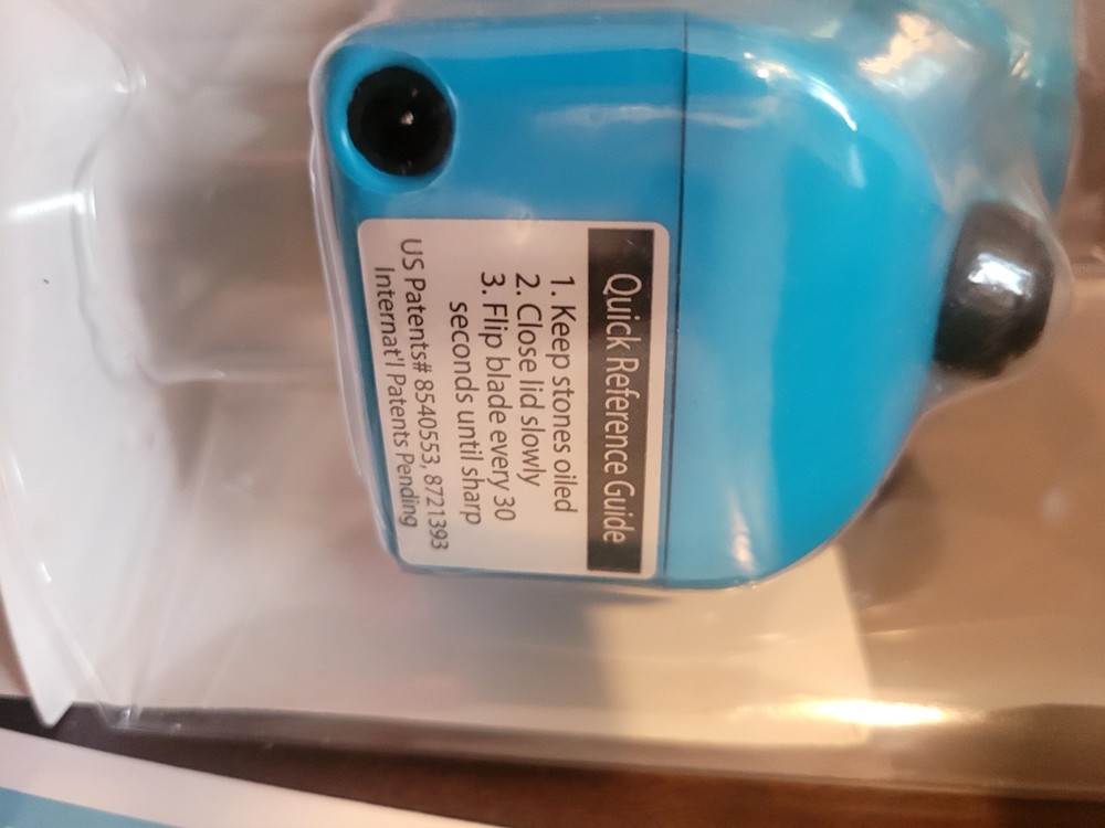TRUE SHARP 2 High Quality Power Rotary Blade Sharpener Blue New/Open Box