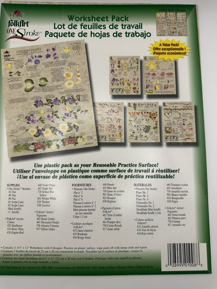 LOT - Plaid One Stroke kits plus DVD