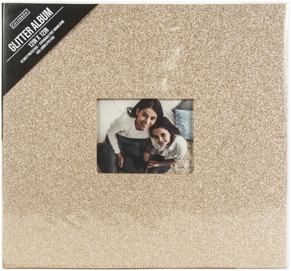 Colorbok Scrapbook Box Kit-Solid Glitter Gold
