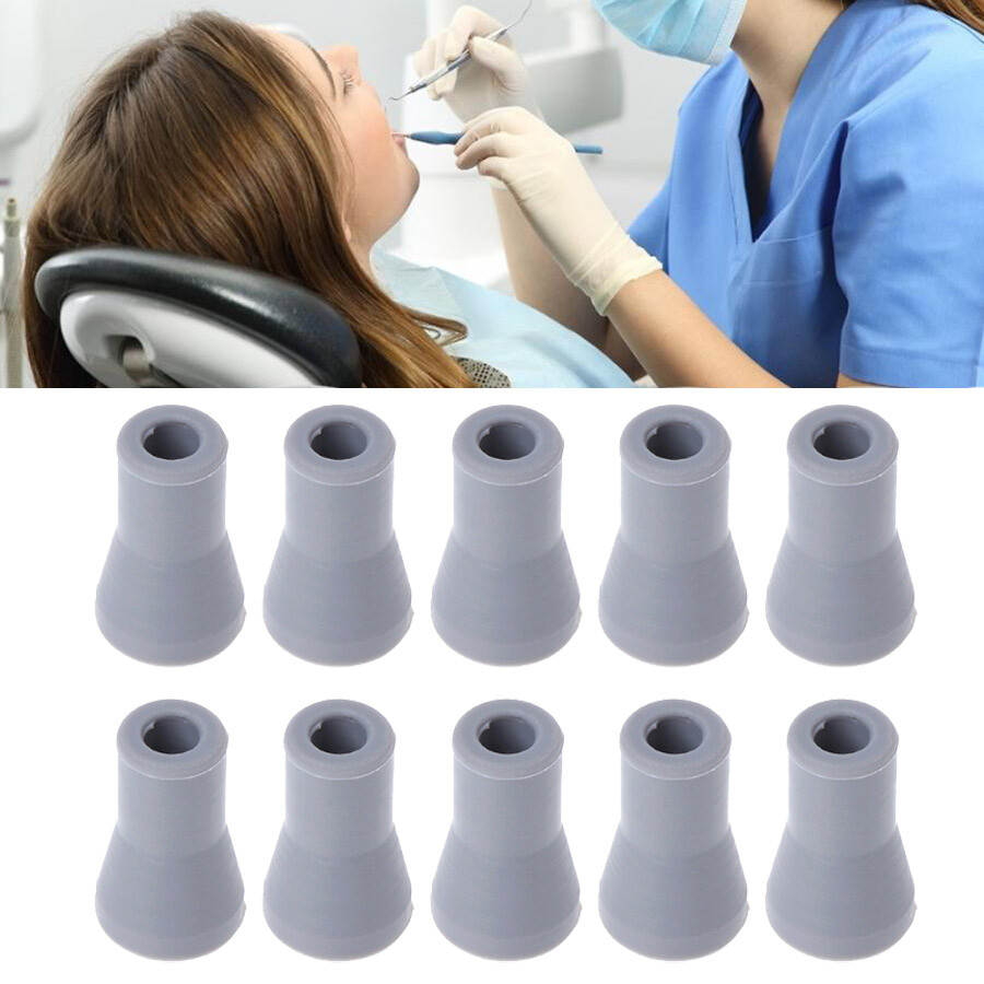 10Pcs Dental Weak Suction Saliva Ejector Rubber Snap Tip Adapter Replacement