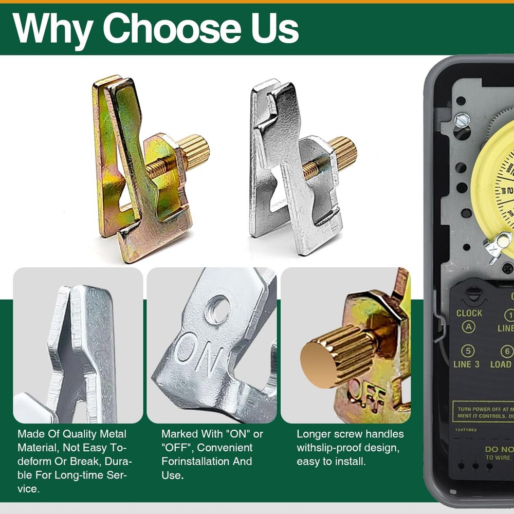 12 Pcs Pool Timer On Off Clips, Compatible with 156T1978A Intermatic 6set S/G