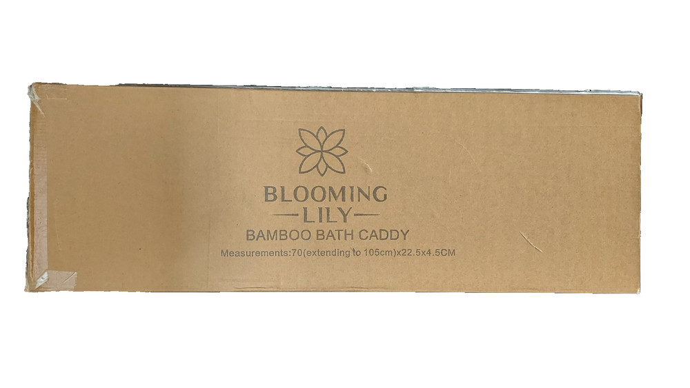 Blooming Lily Bamboo Luxury Expandable Bath Caddy