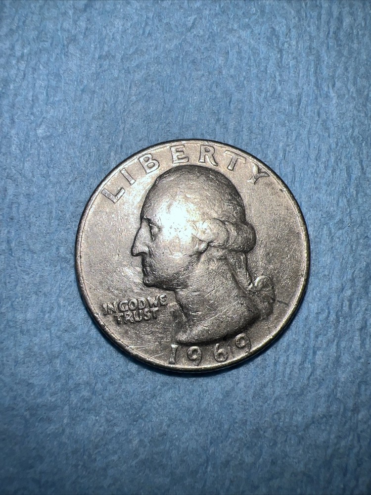 1969 Washington Quarter No Mint Mark, Rim Errors, Embossing Errors.