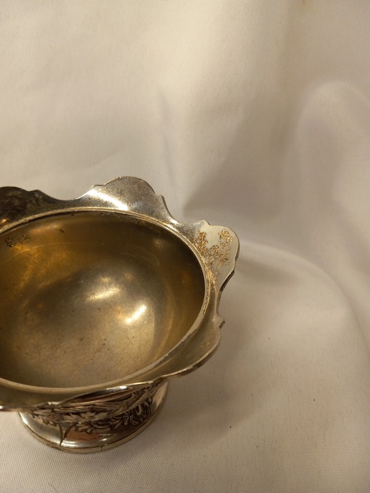 Silver Plate Bowl With Damage Has Mark But Cant Identify