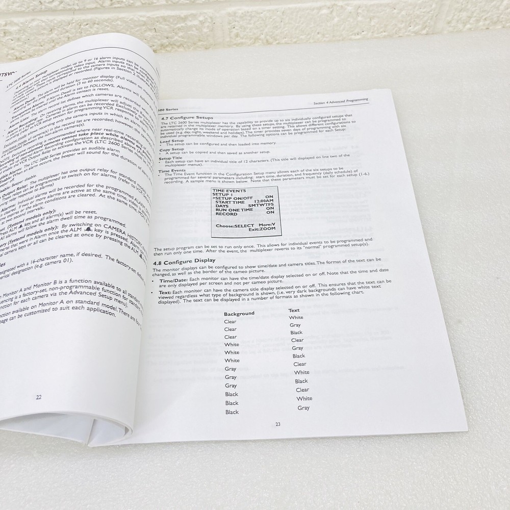 Philips LTC2600 Video Multiplexer Instruction Manual & Quick Reference Guide