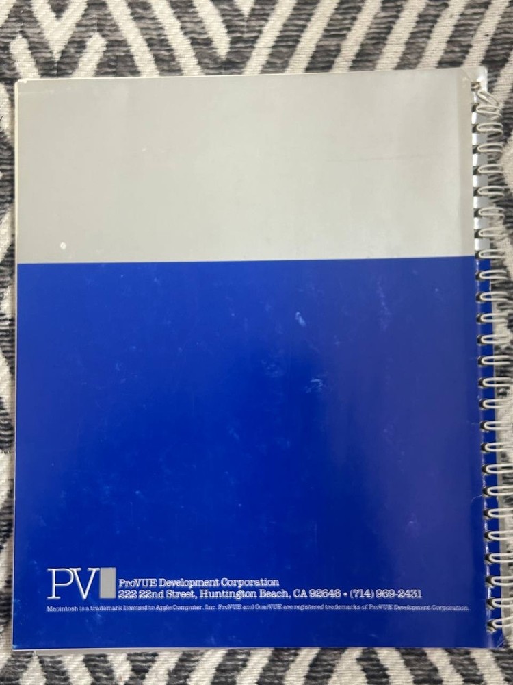 OverVUE Apple Macintosh Info Manager Manual + Disk Vintage Software Set