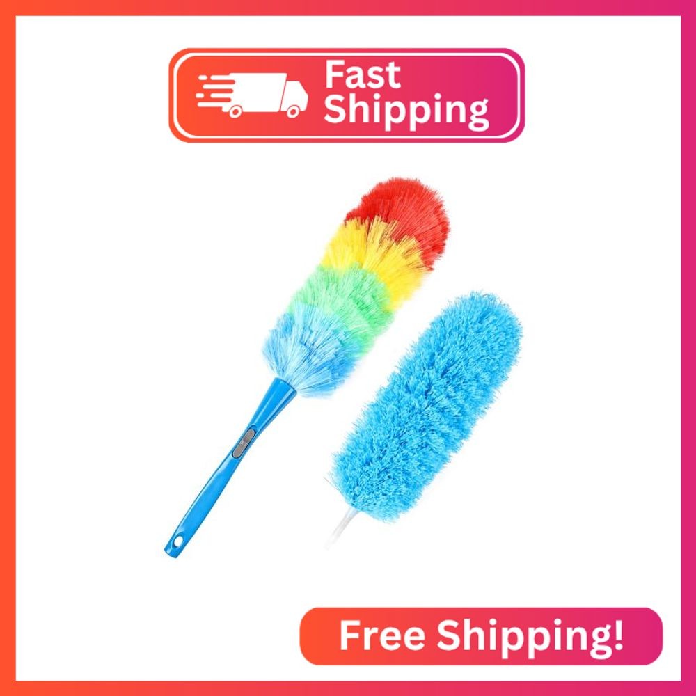 iHUFeather Rainbow Static Duster 24inch Reusable Microfiber Electrostatic Duster