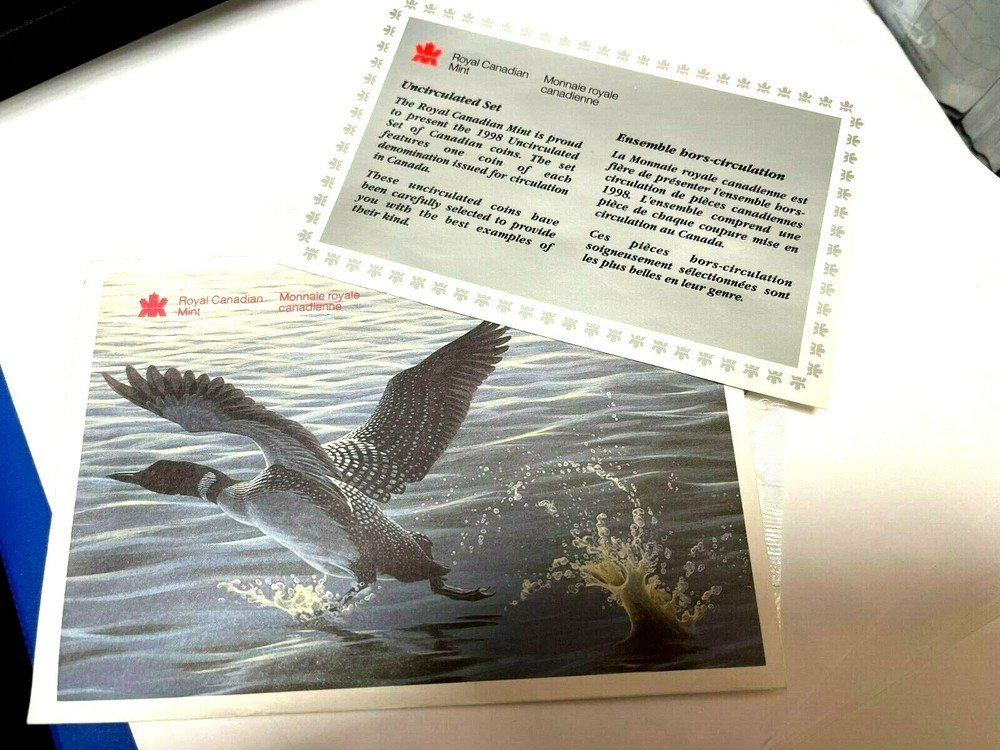 1998 Canada (Ottawa)Uncirculated Mint Set (Proof-Like) Envelope & COA
