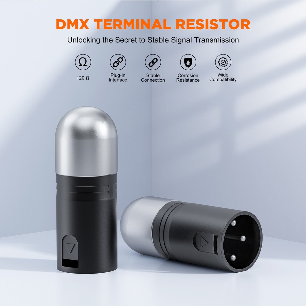 2PCS DMX 512 Loop End Terminator Plug 120 ohm resistor Led Par Can Stage Lights