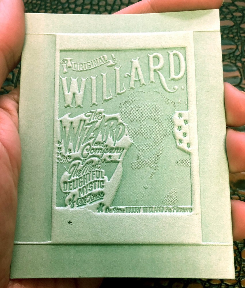 Original Willard The Wizard Green Printers Block/Mat