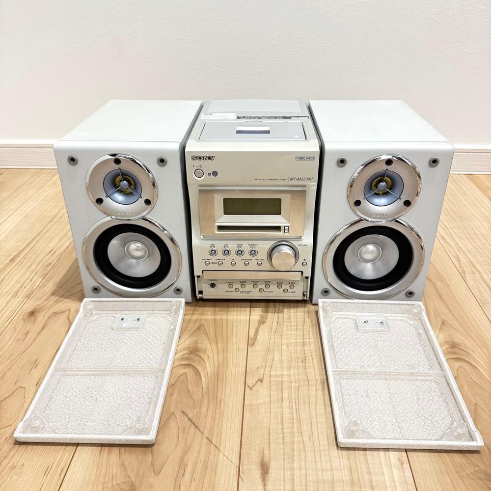 Sony CMT-M333NT CD MD Cassette Micro Component System Tested Japan