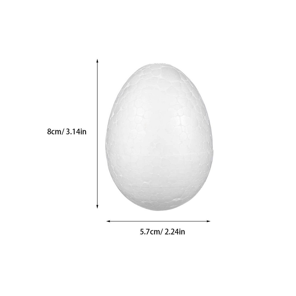 40 Pcs Foam Easter Eggs for Crafts - 6cm & 8cm Blank - Paintable Polystyrene ...