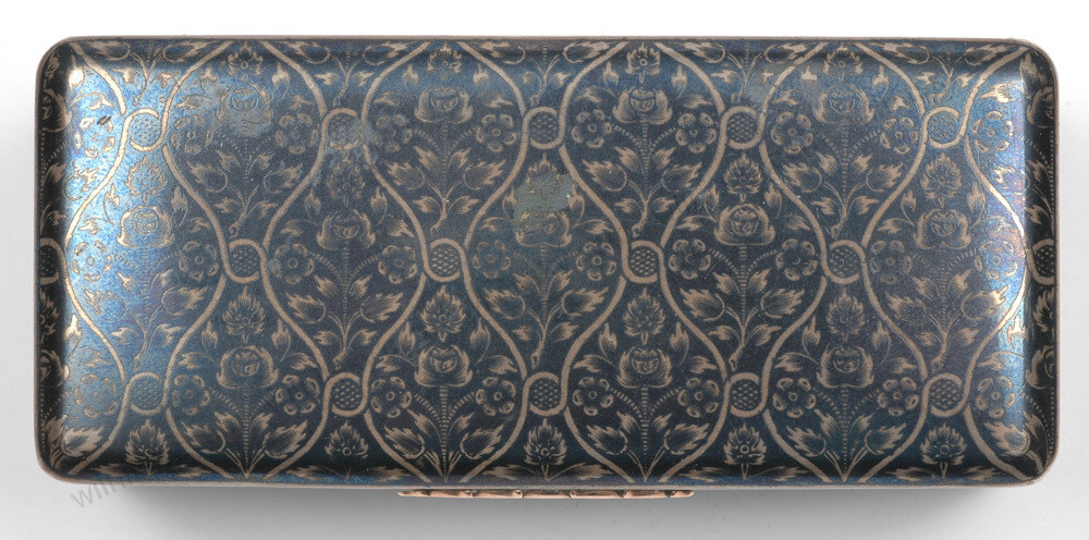 Russian silver with niello box, 1841