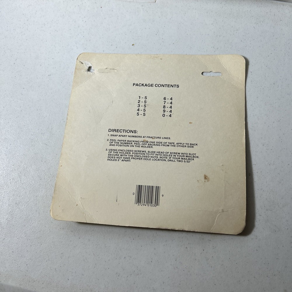 Rural Mailbox Address Kit Model BR-45 New