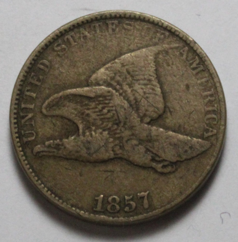 1857 Flying Eagle Cent PH140
