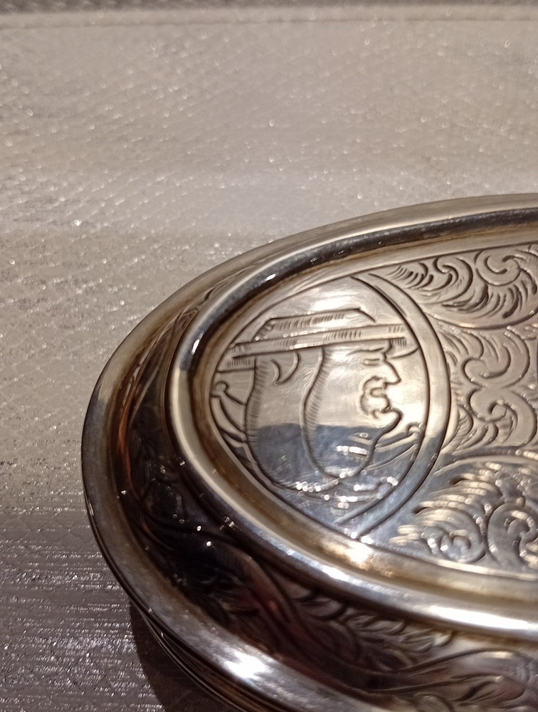 Solid Silver Antique Box ,1914 Pairpont Brothers 234.46 Grams.