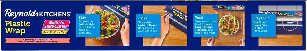 Reynolds Kitchens Quick Cut Plastic Wrap 225 Square Feet