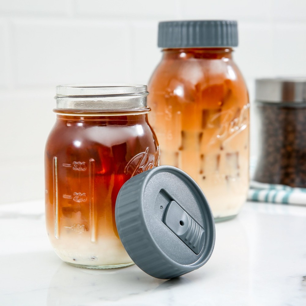 Plastic Mason Jar Drinking Lid Free Replacement Lid for Iced Coffee
