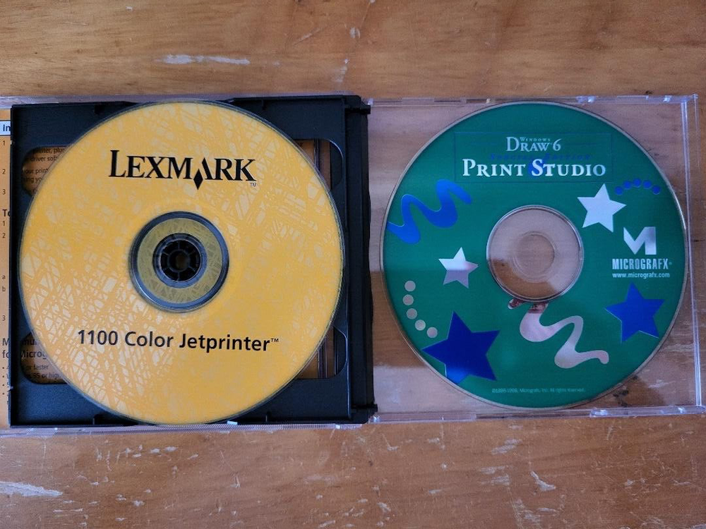 Lexmark 1100 Color Jetprinter & Draw 6 Print Studio Specia PC
