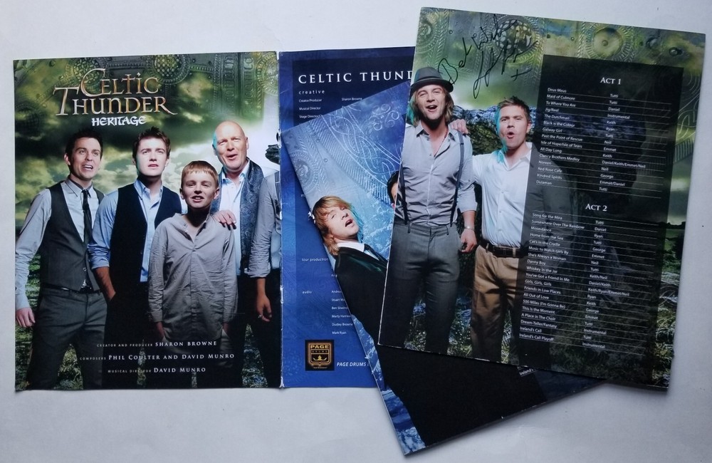 Celtic Thunder SIGNED Heritage Souvenir Program COA Autographed Keith George +