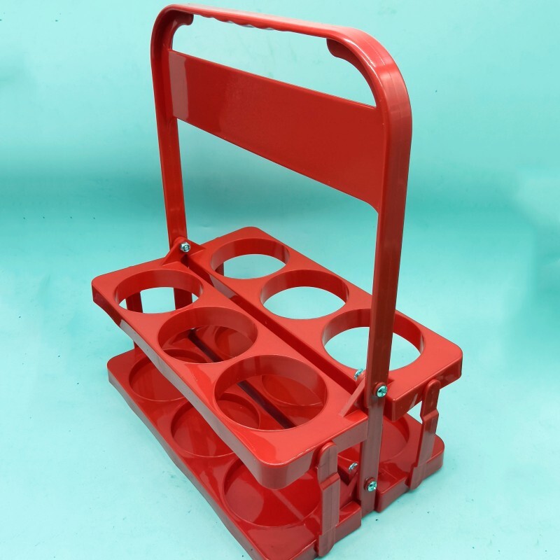 10inch Foldable Plastic Drink Carrier with Handle Beverage Delivery Holder