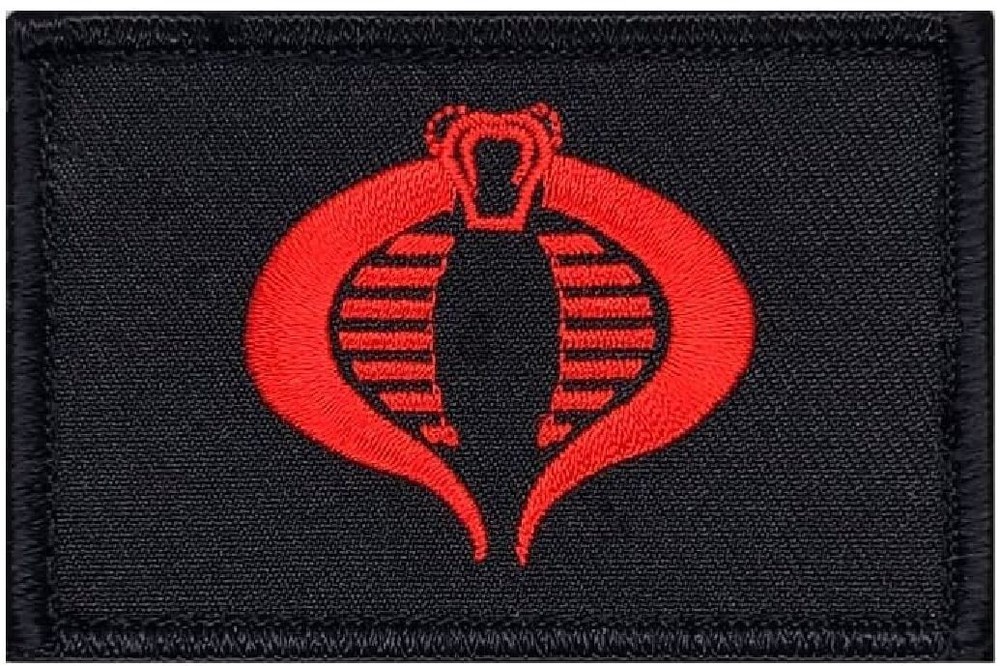 GI Joe Cobra Embroidered Morale Patch - 2PC Bundle -3.0 X 2.0 HOOK