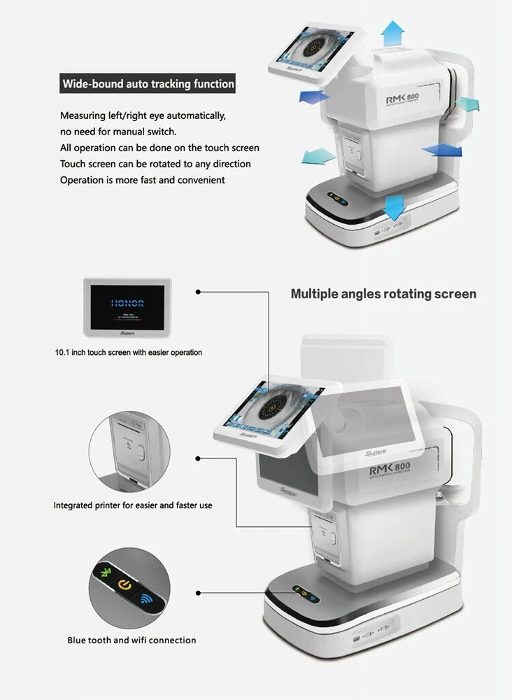 Auto Refractor Keratometer Ophthalmic Refractometer With Tracking Function
