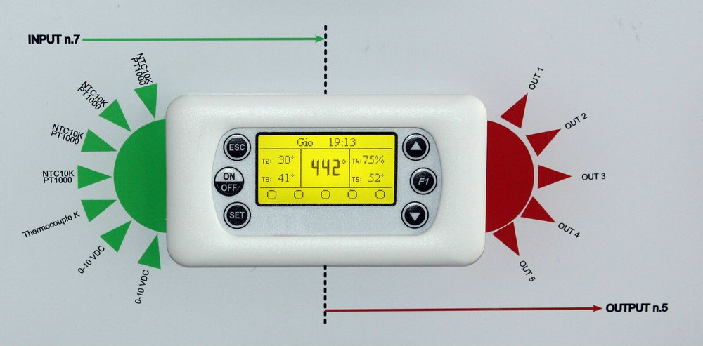 UNIVERSAL temperature controller wood boiler biomass convector moisture screed