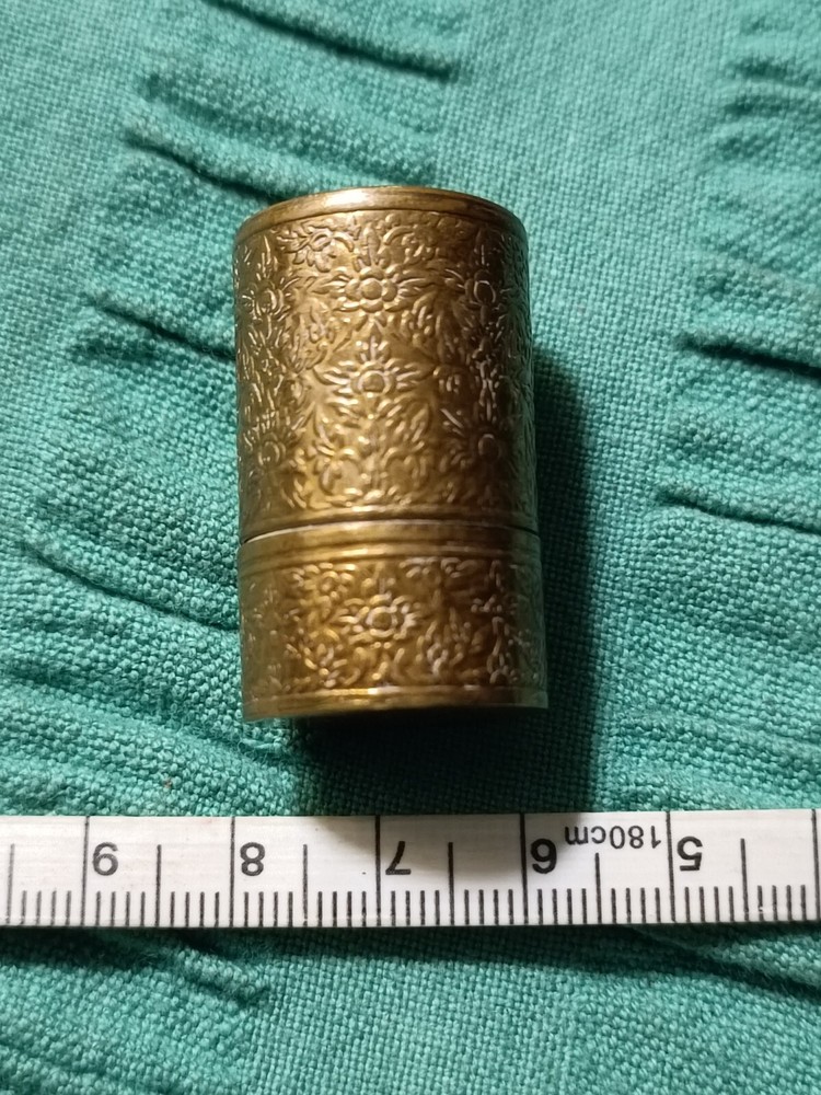 Brass Spice Holder Box Salts Finding Vintage Floral Decor