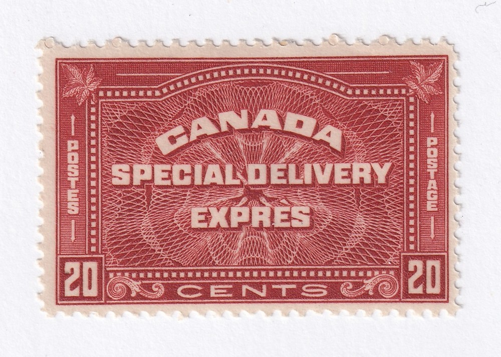 MATT'S STAMPS CANADA SCOTT #E5 SPECIAL DELIVERY 20-CENT 1932 ISSUE, MH CV$60